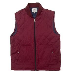 Con.Struct Mens Vest Burgundy Size Large Quilted 100% Polyester